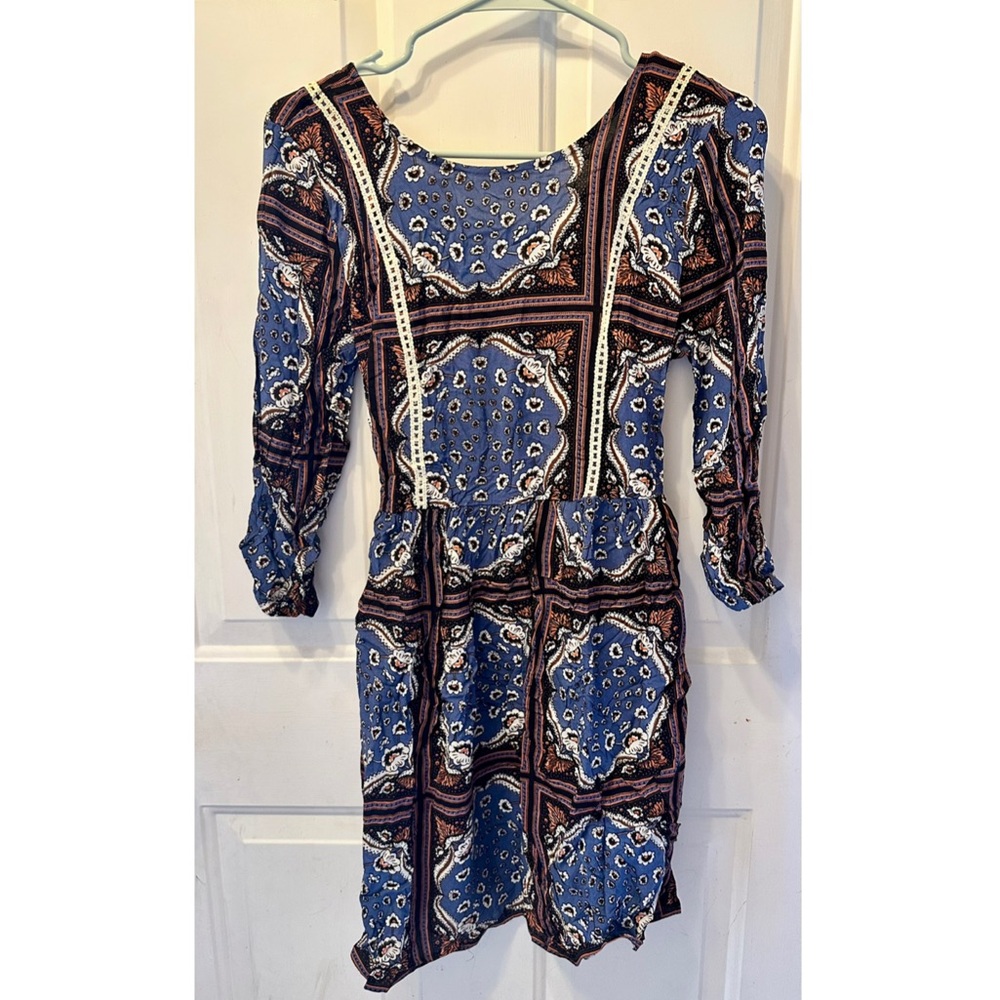 Blue/Orange Boho Dress🖤